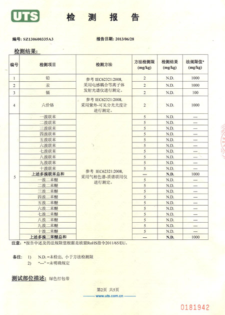 塑鋼打包帶檢測報(bào)告